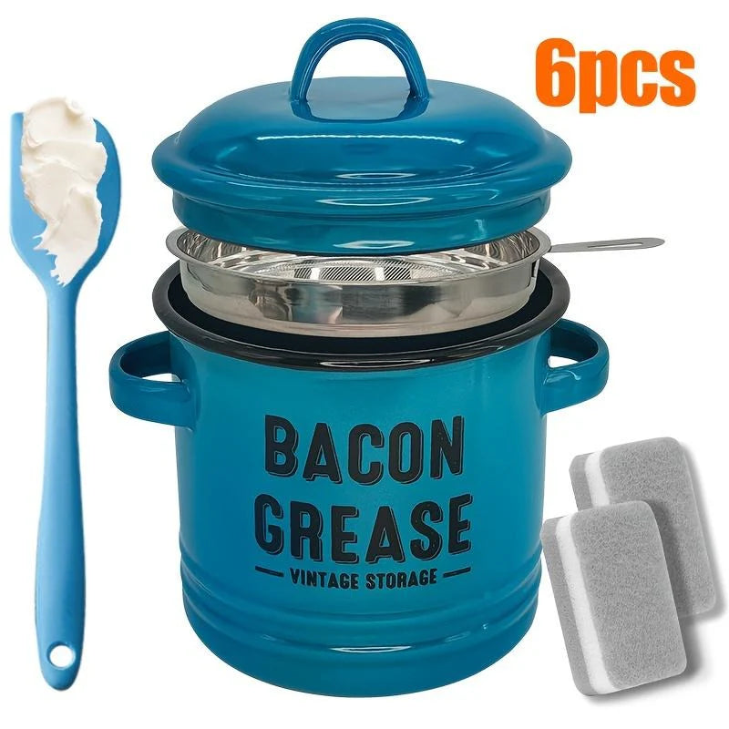 OilPot Bacon Grease Container with Strainer