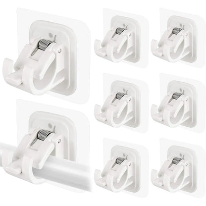 Nail-Free Adjustable Curtain Rod Bracket Holders – Drill-Free & Wall-Safe