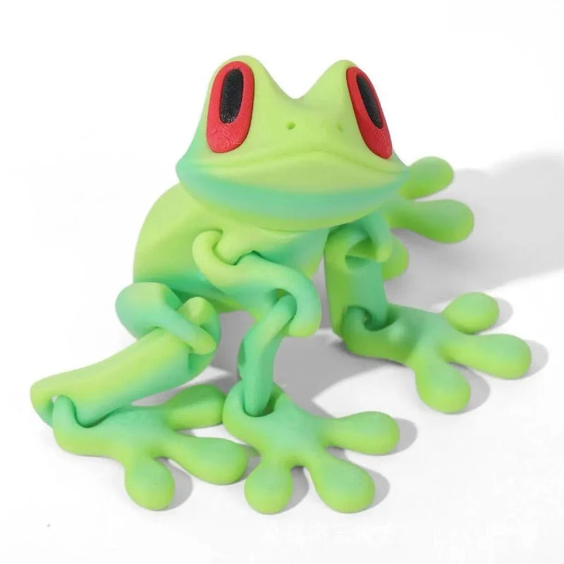 Poseable 3D Printed Frog Magnet