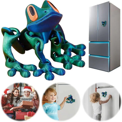 Poseable 3D Printed Frog Magnet