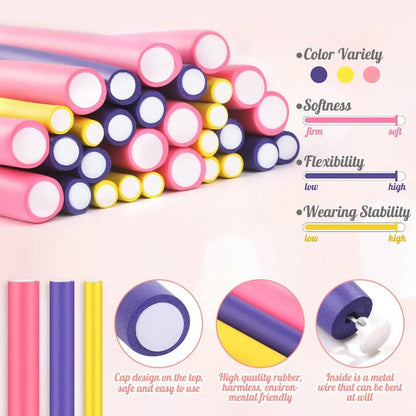 No-Heat Curling Rods Set