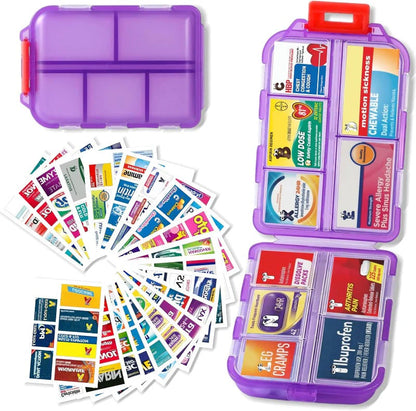 Portable Multi-Compartment Sealed Pill Case