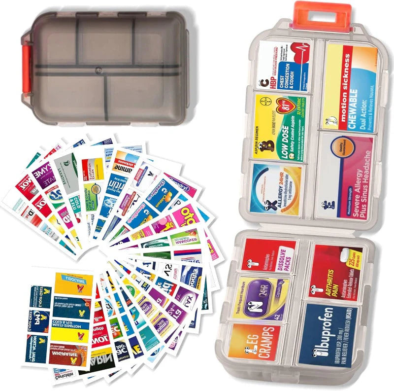 Portable Multi-Compartment Sealed Pill Case